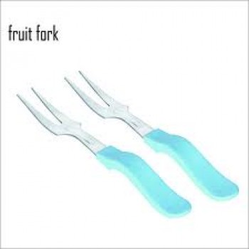 FRUIT FORK And PIZZA CUTTER - STAINLESS STEEL